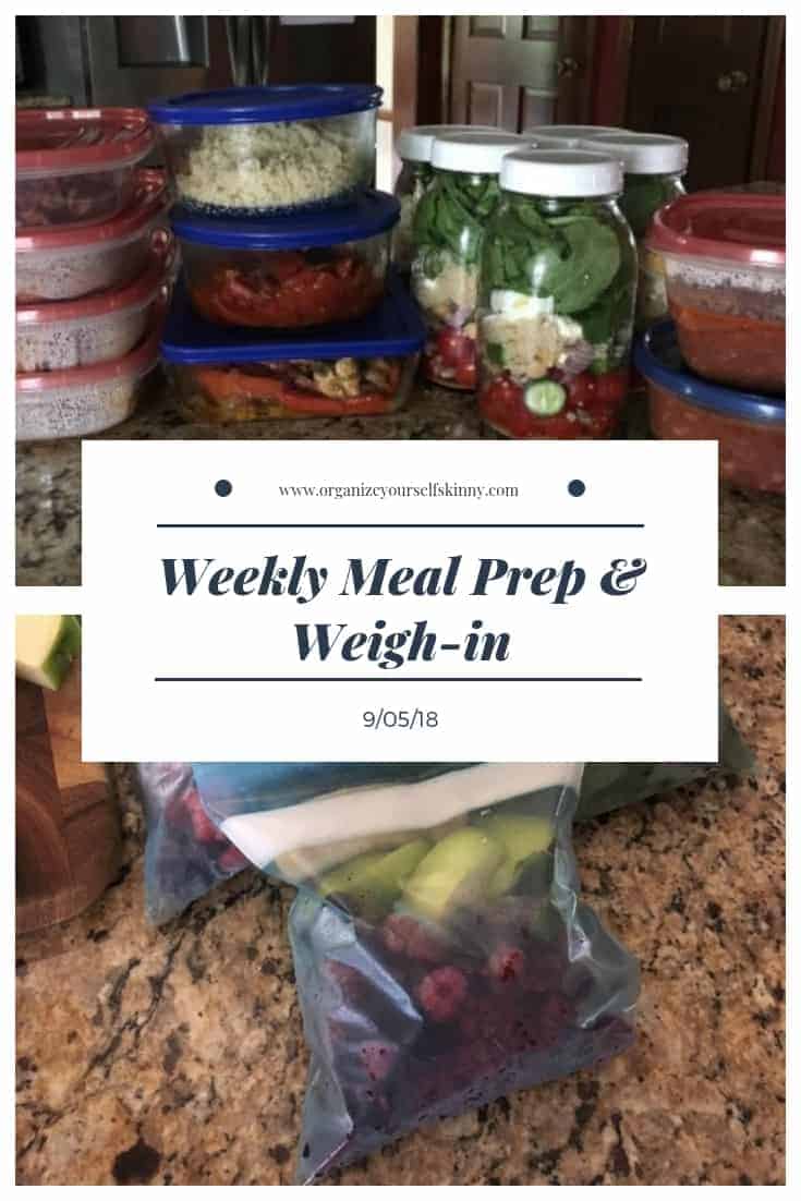 Weekly Meal Prep & Weigh-in {September 5th, 2018}