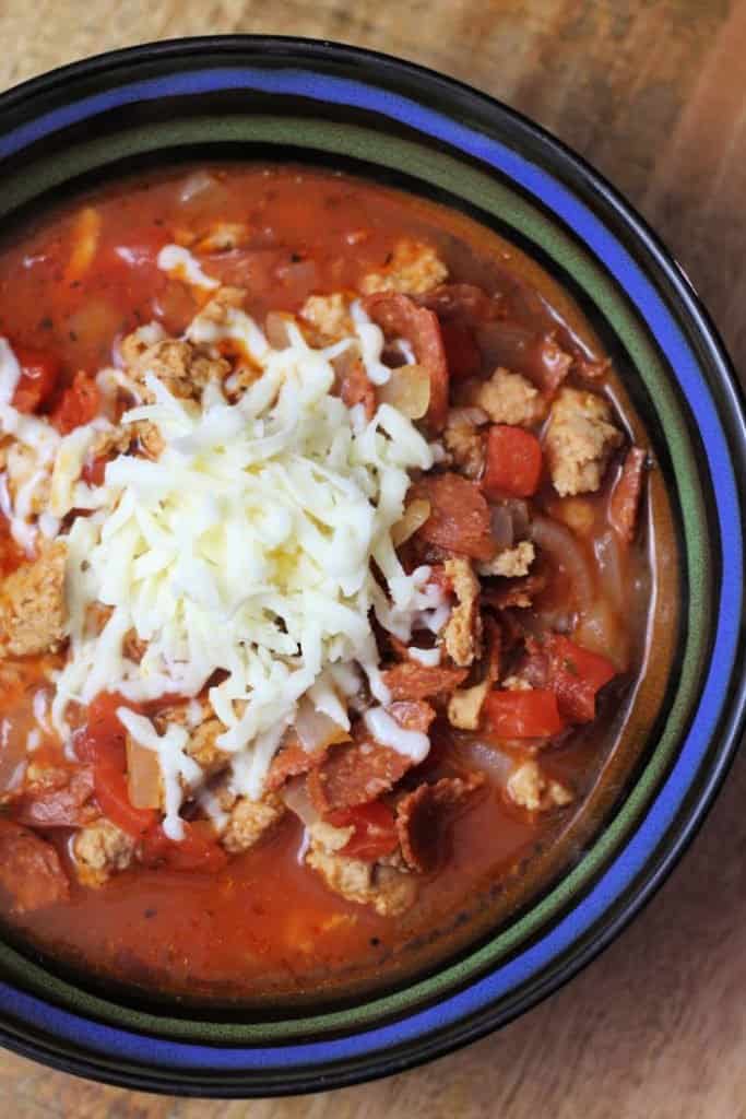 keto pizza soup recipe