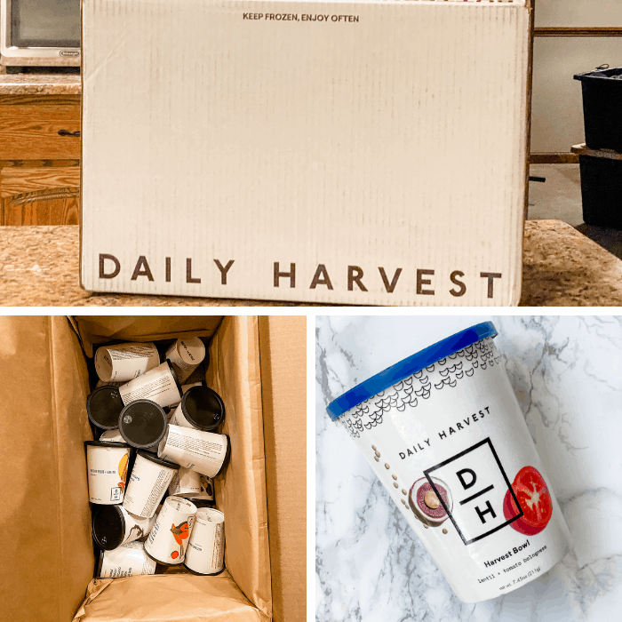 daily harvest box with smoothie cups