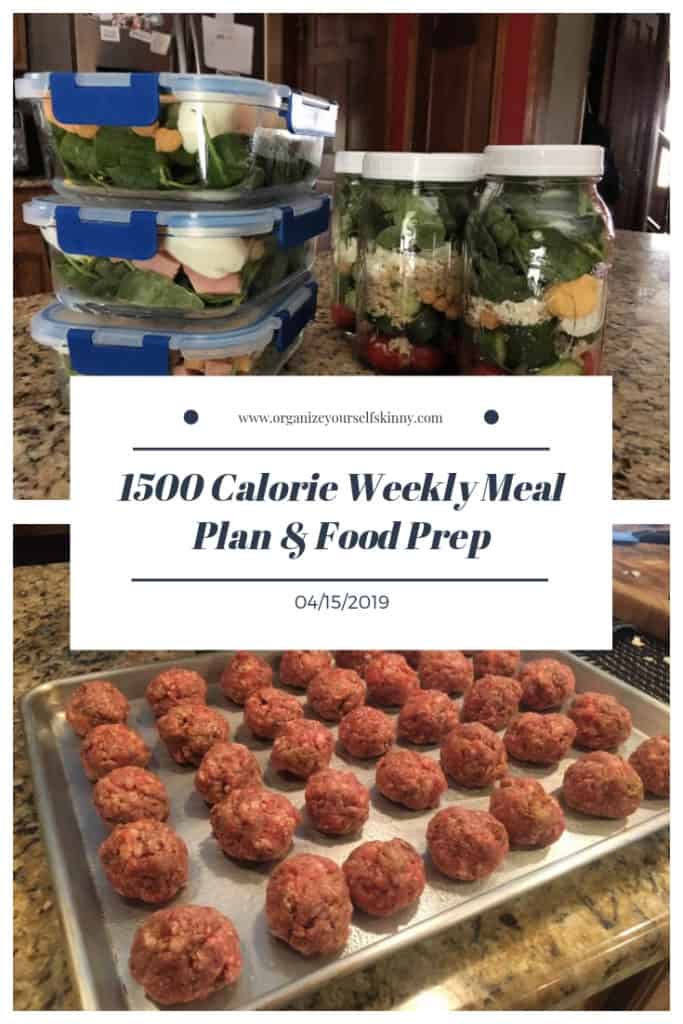 1500 calorie weekly meal plan and food prep