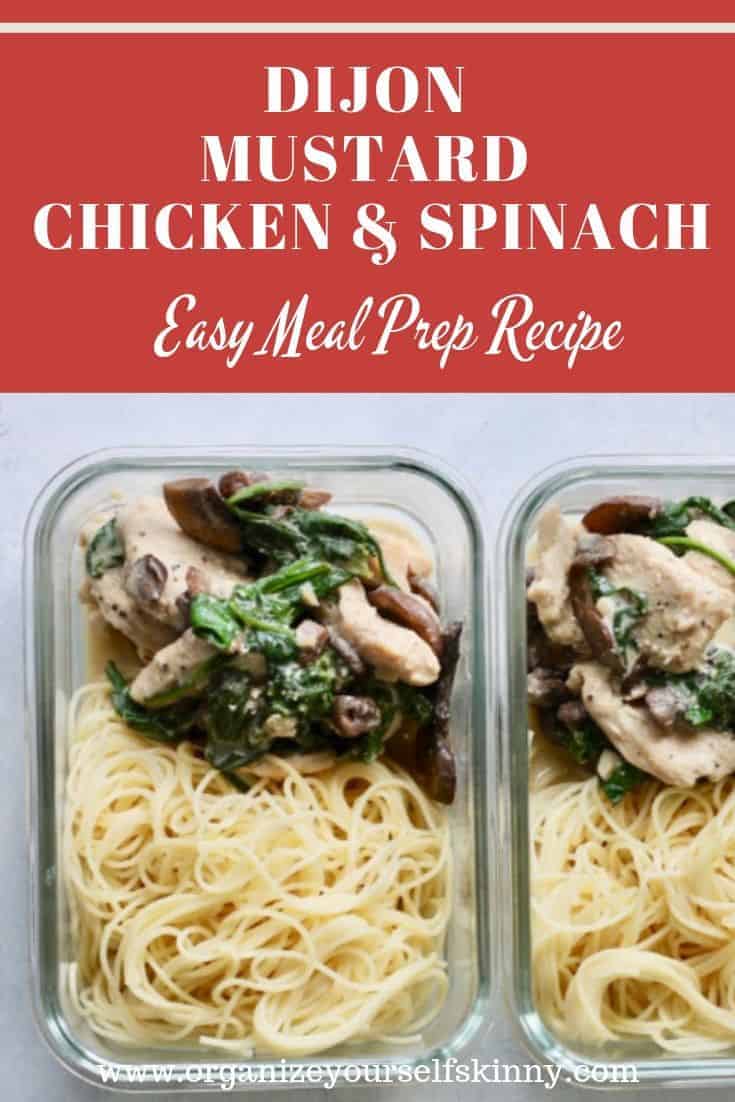 Dijon Mustard Chicken and Spinach Skillet Meal Prep Recipe