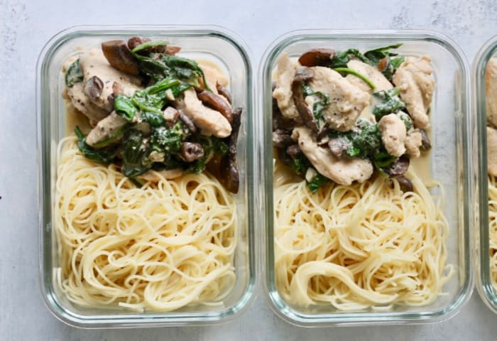 chicken pasta meal prep recipe
