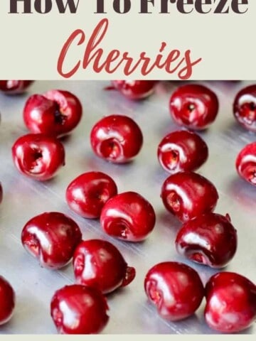 how to freeze cherries