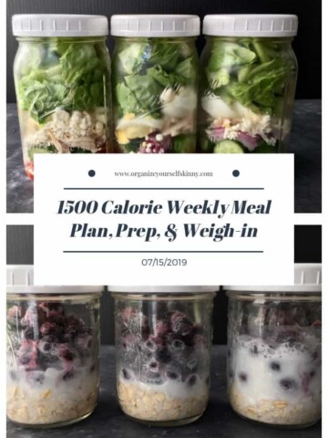 1500 calorie make-ahead meal plan and exercise schedule