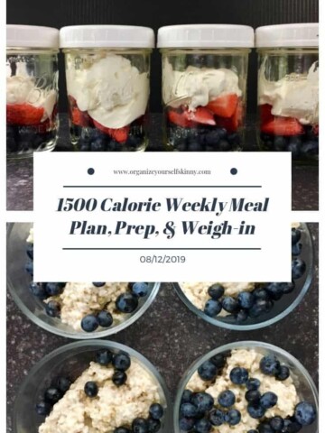 weekly organize yourself skinny meal plan