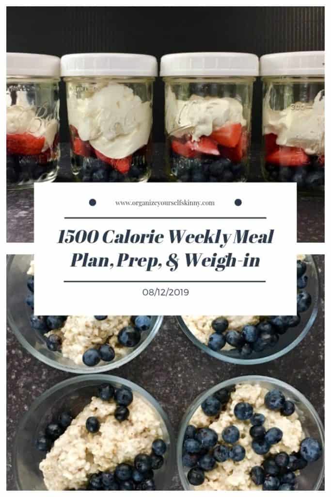 weekly organize yourself skinny meal plan