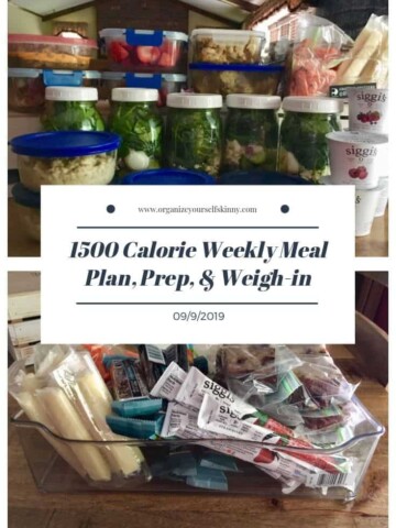 weekly meal plan, food prep, and weigh in