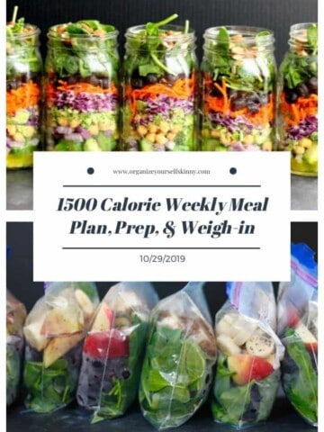 1500 Weekly Meal Plan, Food Prep, and Weigh In