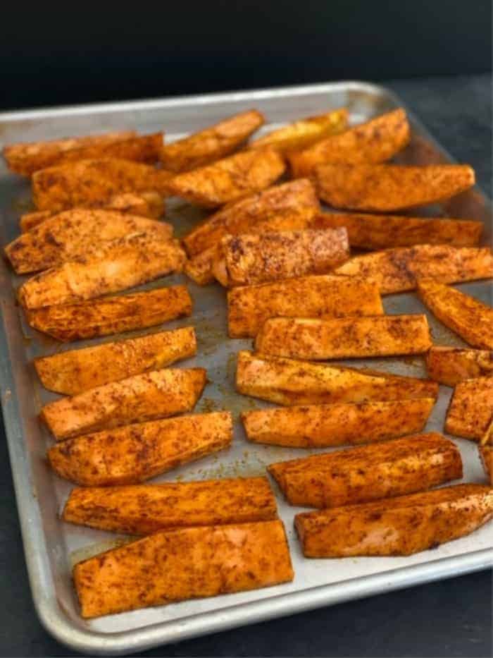 Sweet and Spicy Sweet Potato Fries - Eat Yourself Skinny