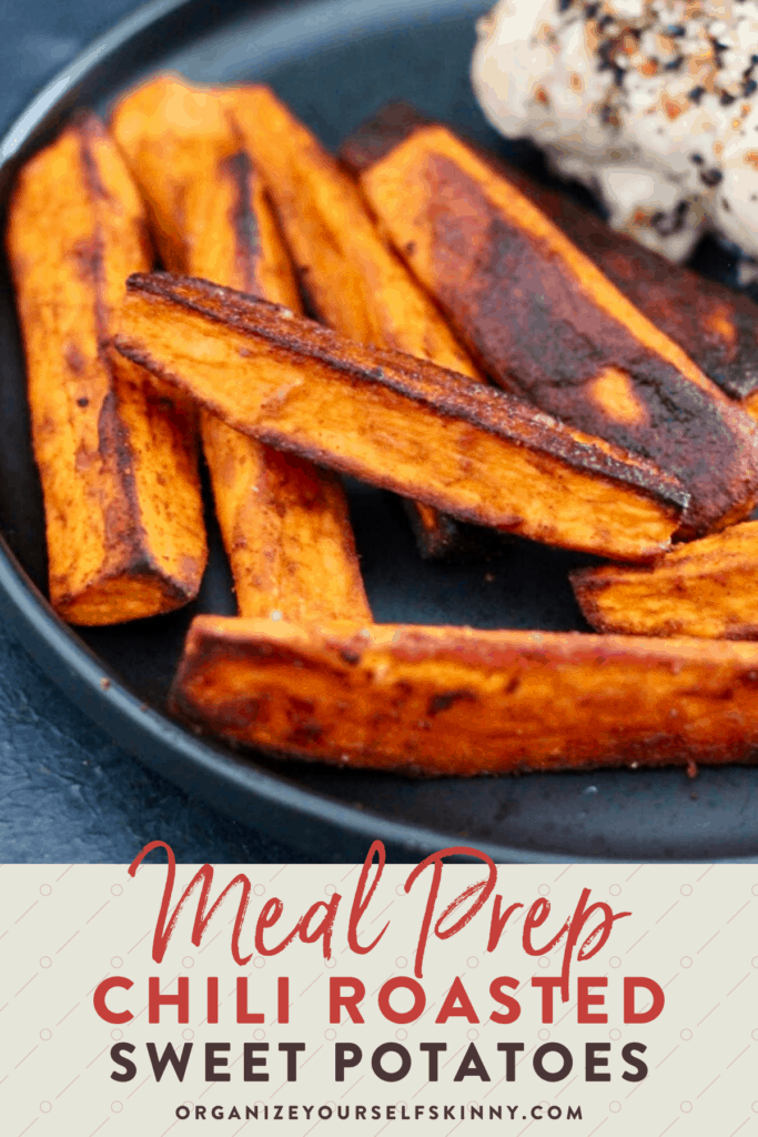 meal prep chili roasted sweet potatoes to prepare for the Whole30 diet