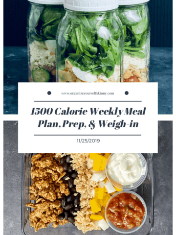 Make-ahead meal plan, meal prep, and weigh-in {lNovember 25th, 2019)