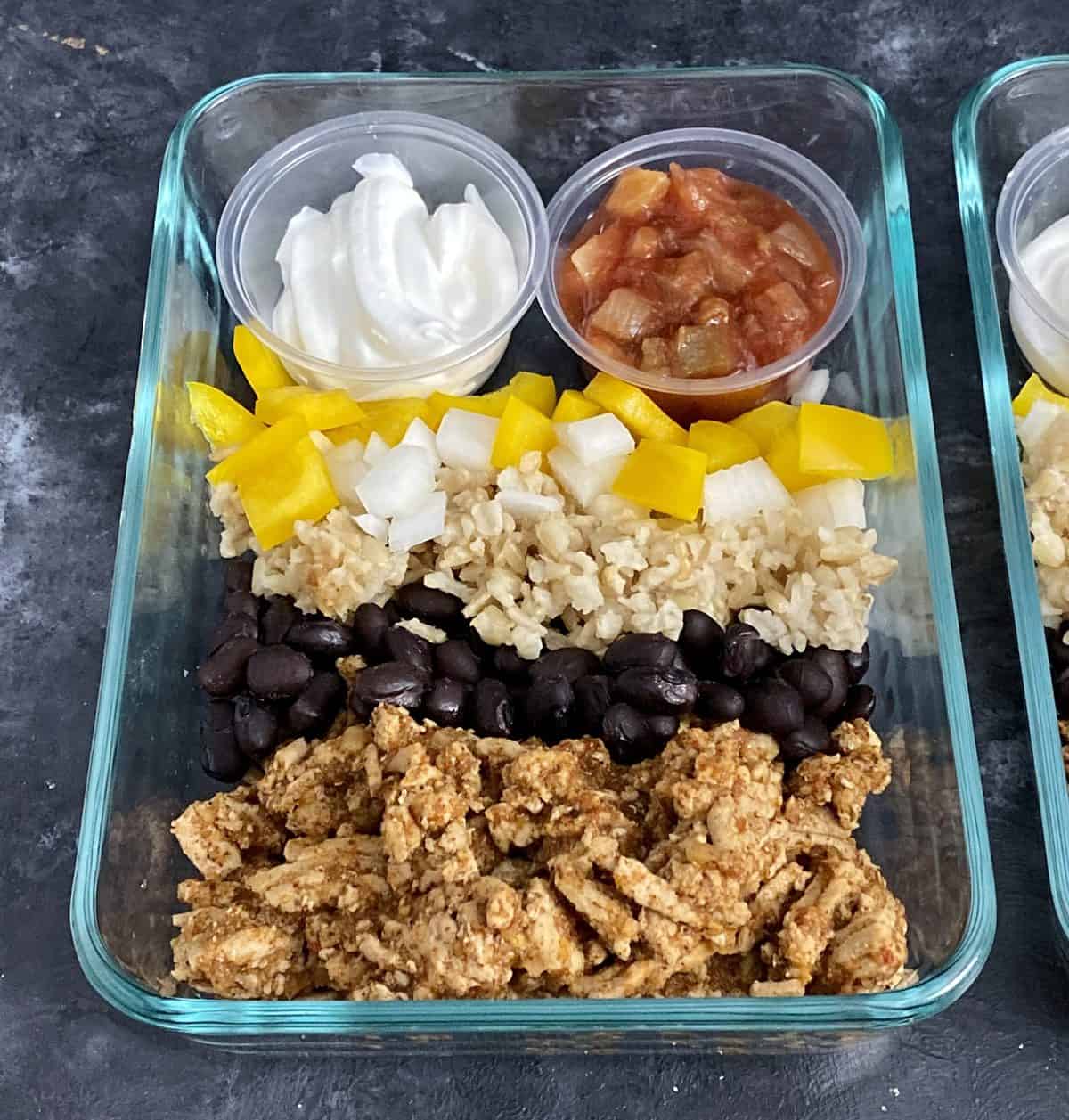 Turkey Taco Meal Prep Bowls - Sweet Peas and Saffron