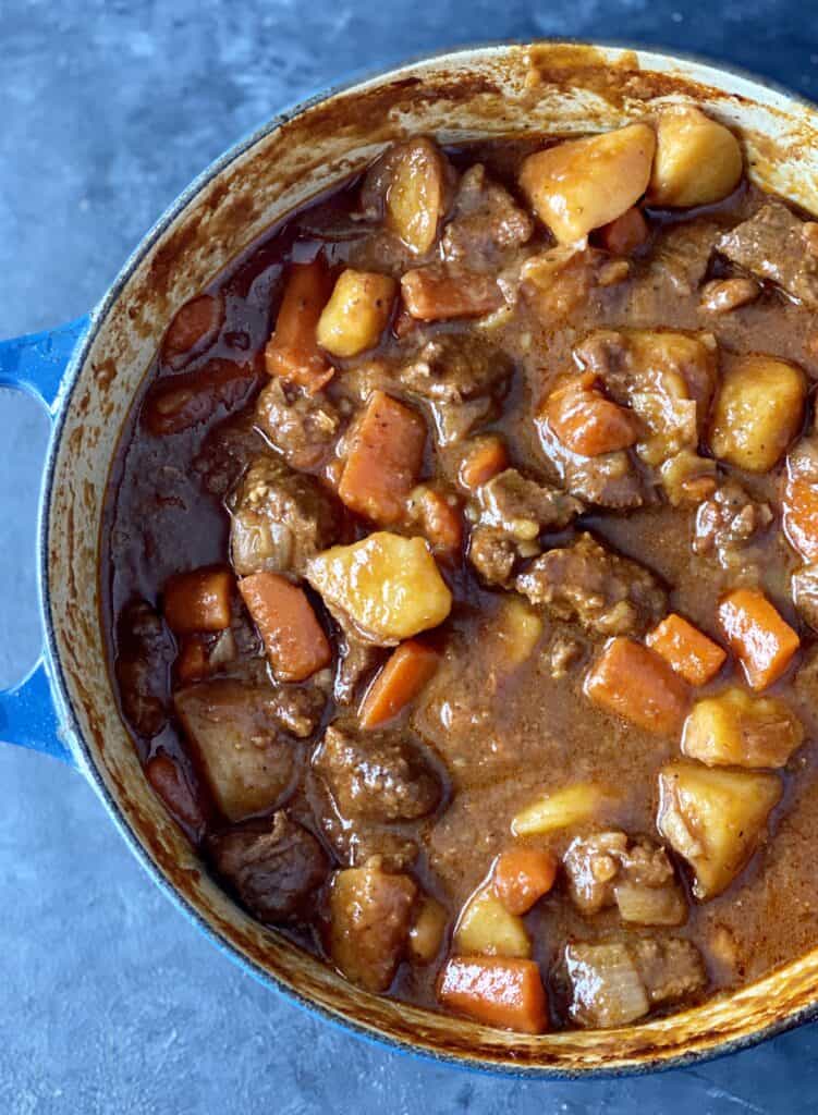 Stew with beef, carrots, and potatoes