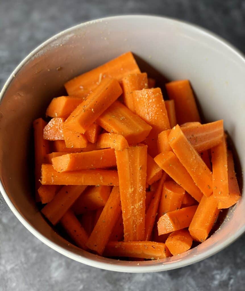 seasoned chopped carrots 