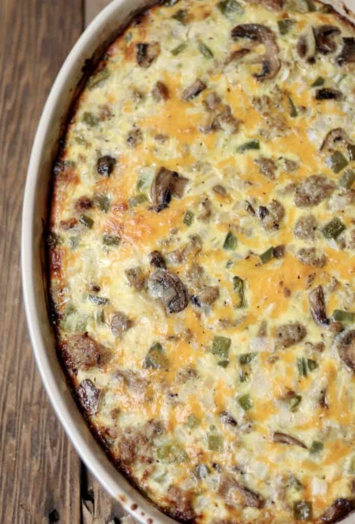 overnight casserole with vegetables and sausage
