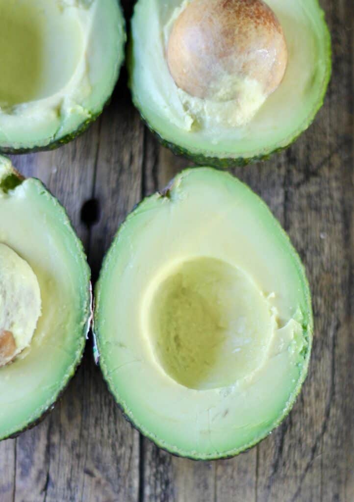 Close up of perfectly ripe avocado