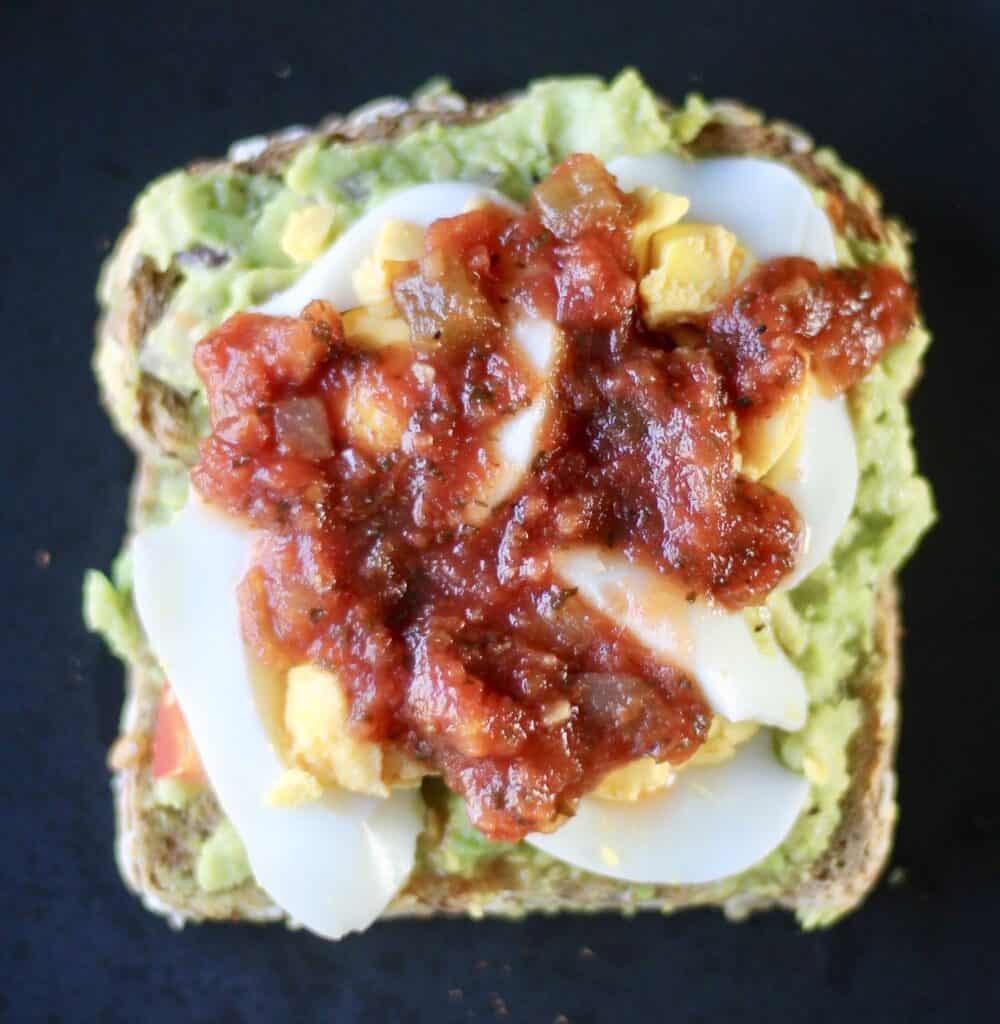 spicy salsa avocado toast