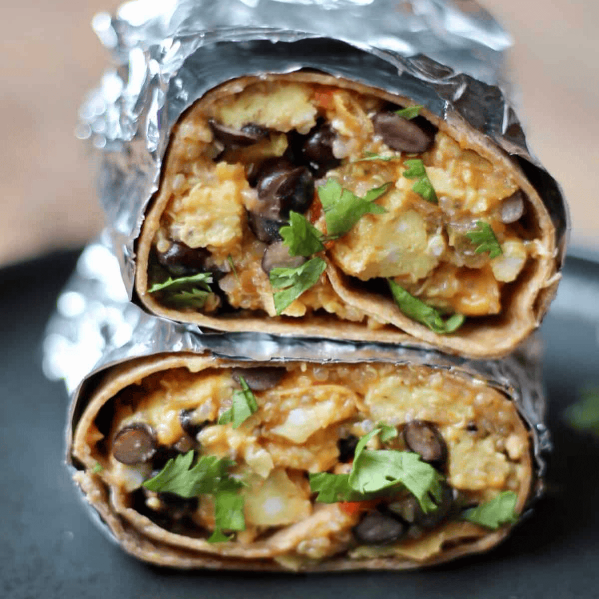 vegetarian breakfast burrito
