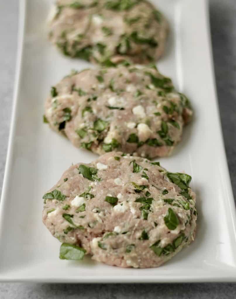 turkey patties before cooking