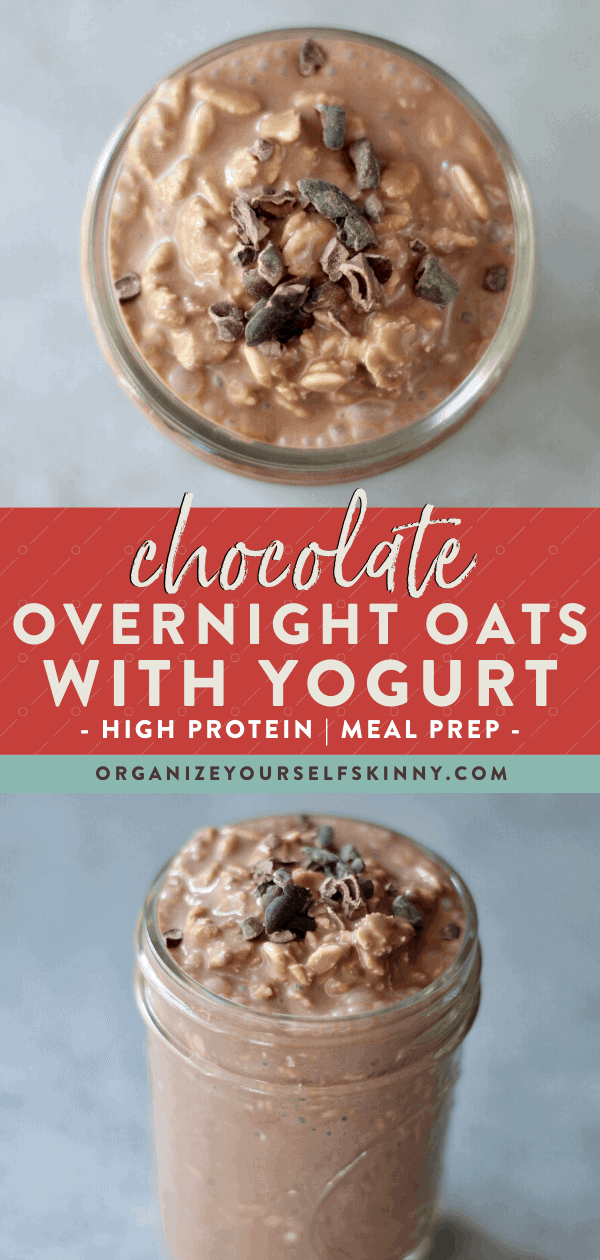 Chocolate overnight oats with yogurt