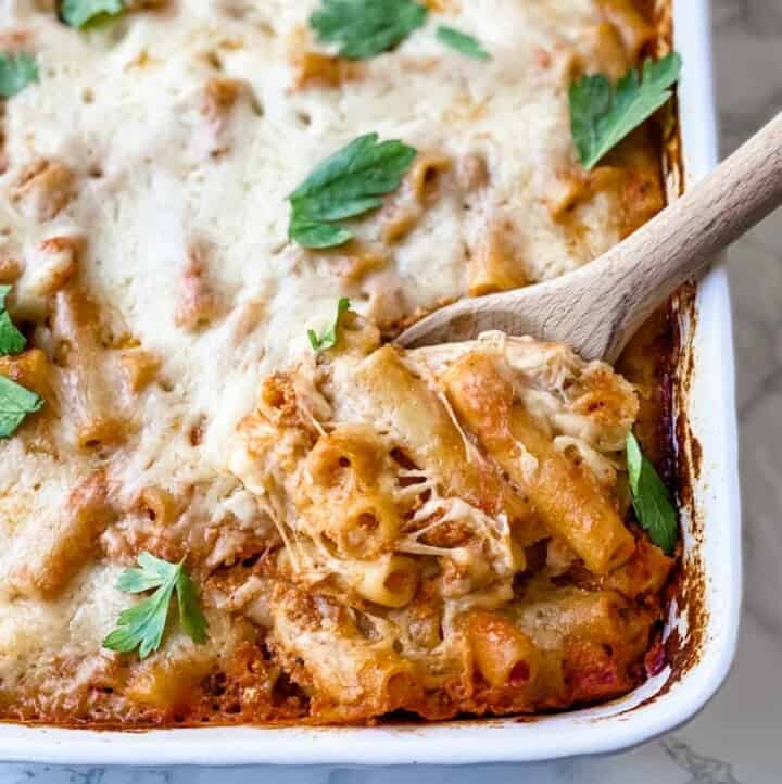 Healthy Baked Ziti - Organize Yourself Skinny