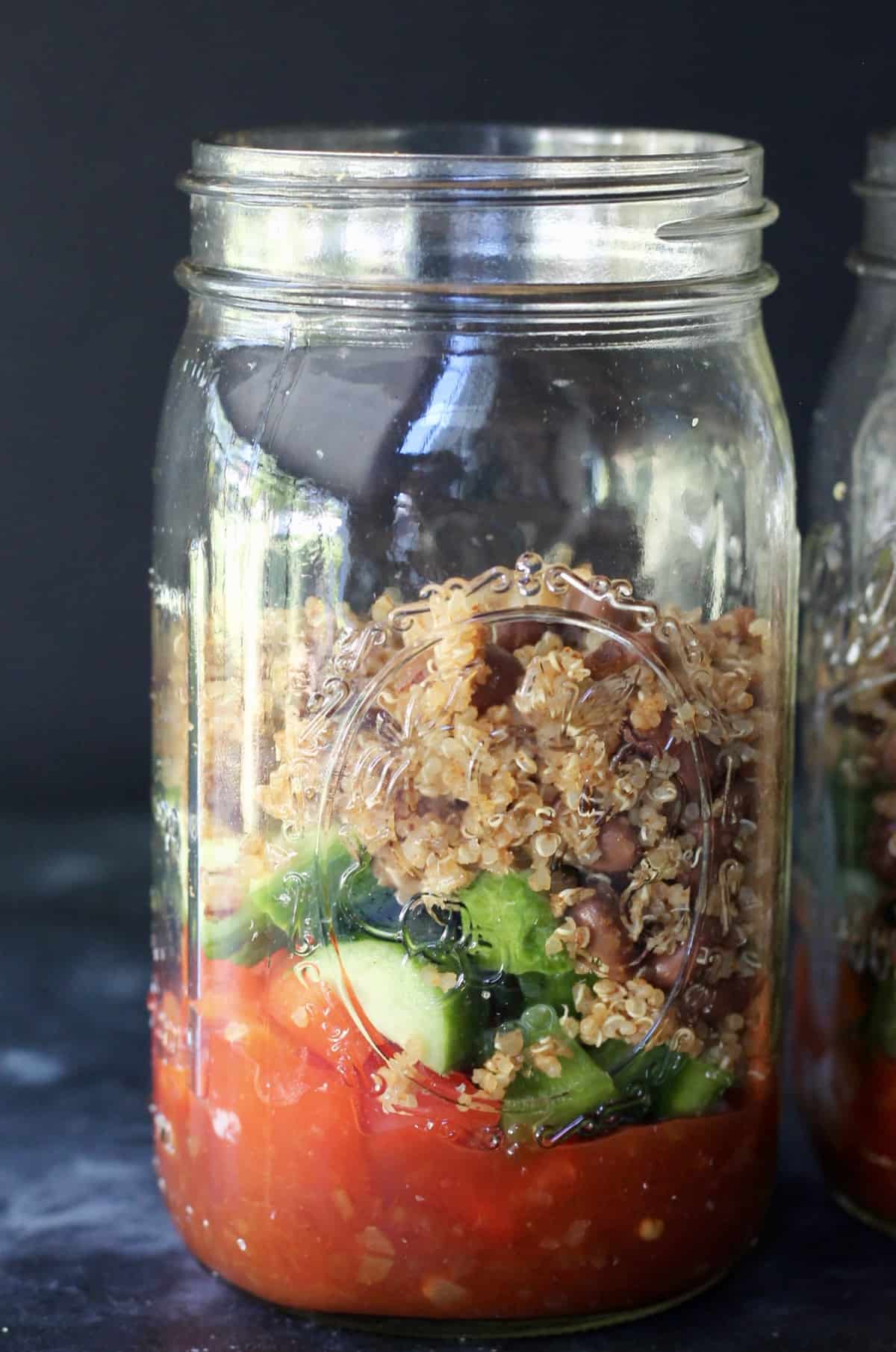 Healthy Taco Salad in Jar - Organize Yourself Skinny