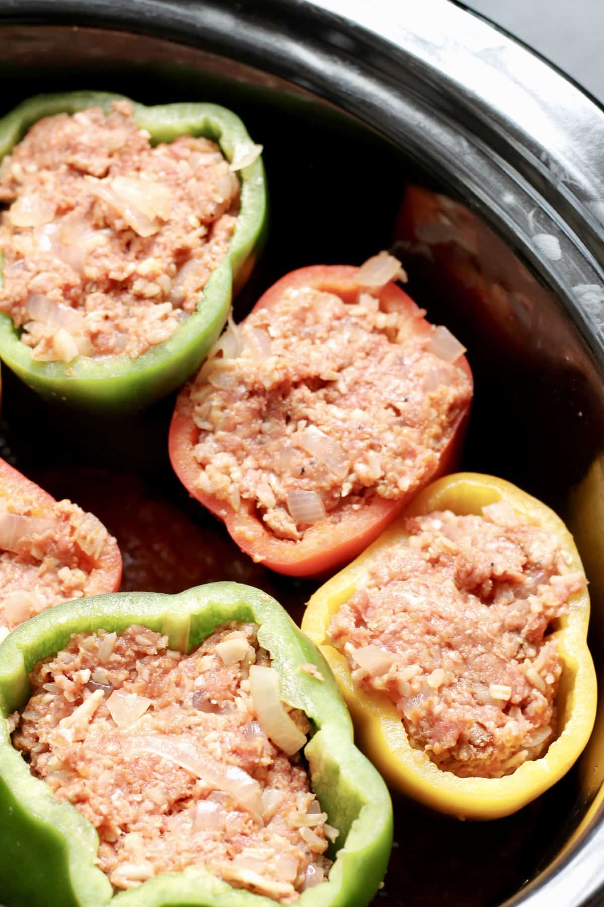 stuffed bell peppers with ground meat and rice