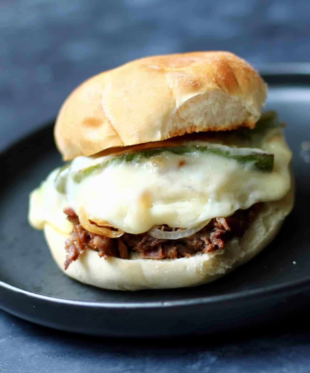 Shredded pot roast sandwhich