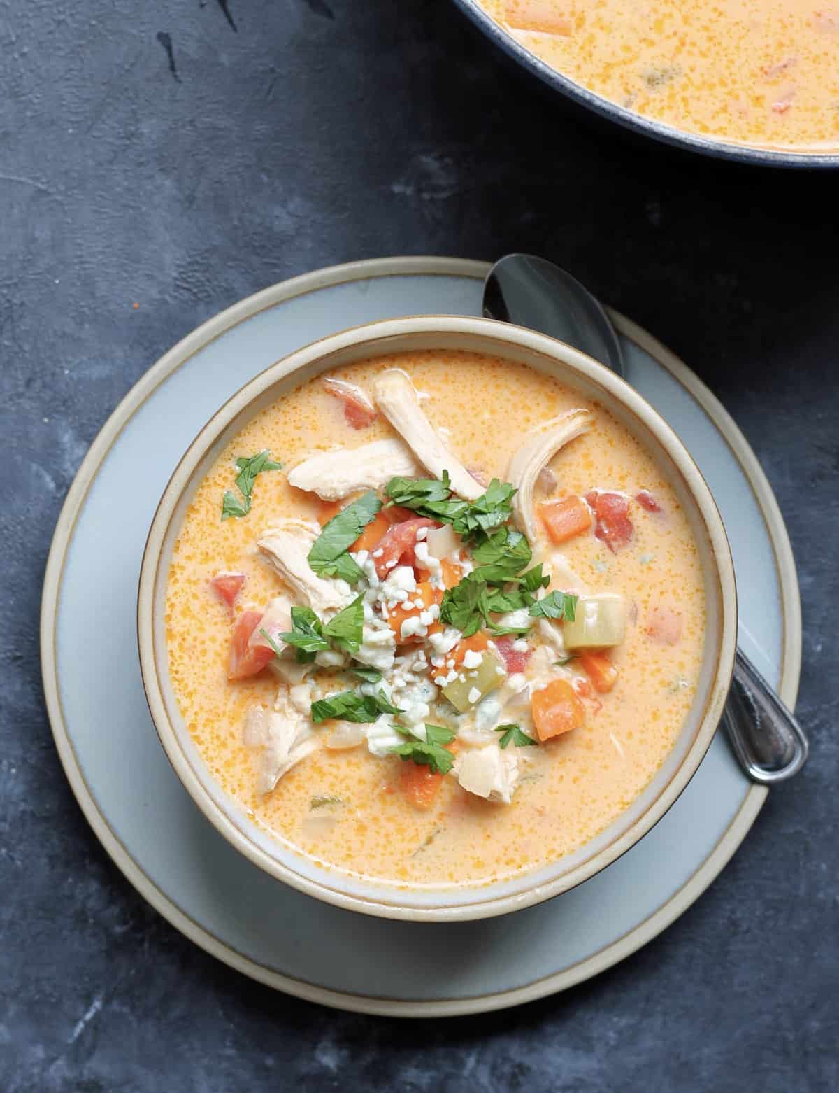 healthy buffalo chicken soup