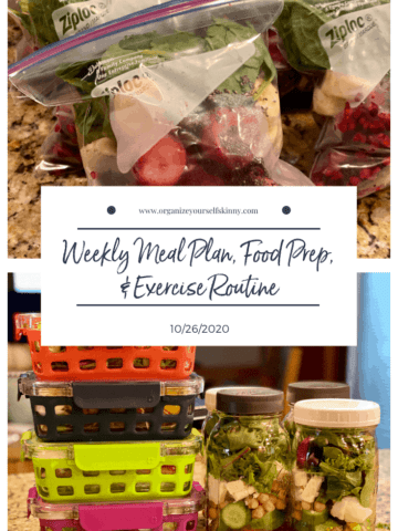 weekly meal plan Organize Yourself Skinny