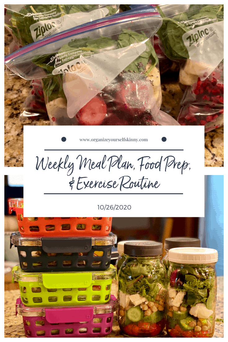 weekly meal plan Organize Yourself Skinny
