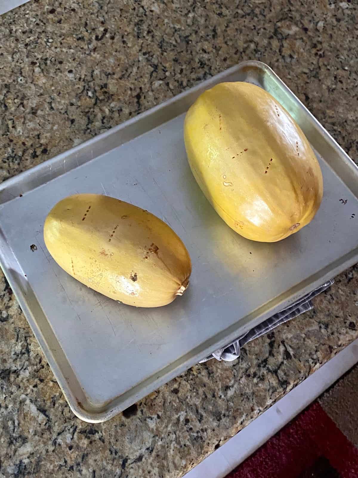 roasting a whole spaghetti squash in the oven