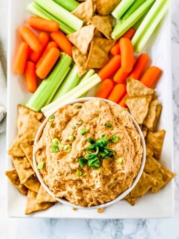 healthy buffalo chicken dip