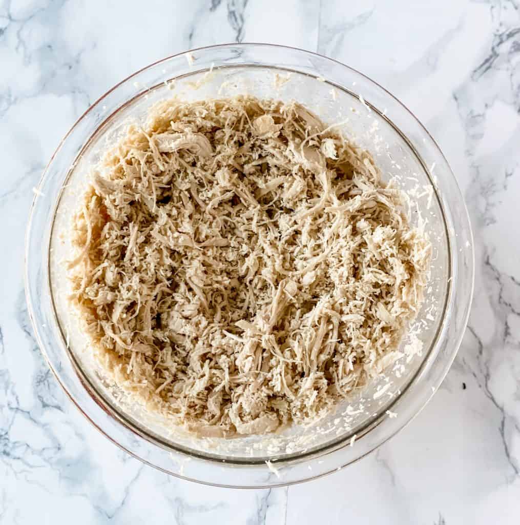 shredded chicken in a bowl