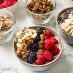 berry and granola yogurt bowls