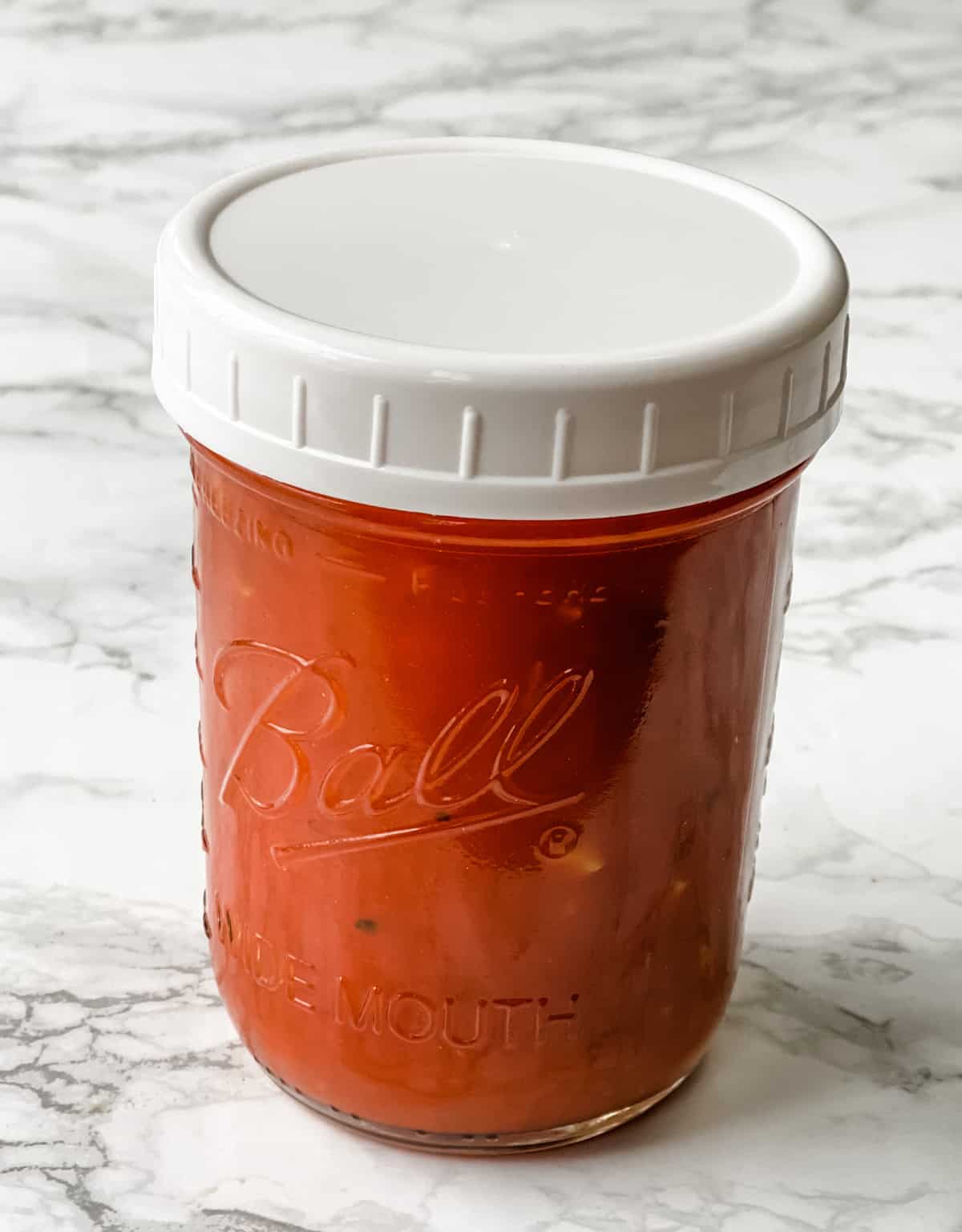 pizza sauce in a mason jar