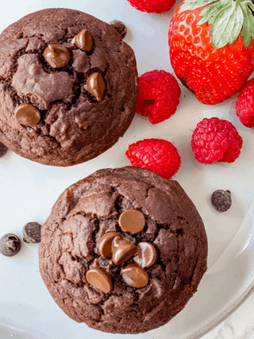 chocolate banana muffins