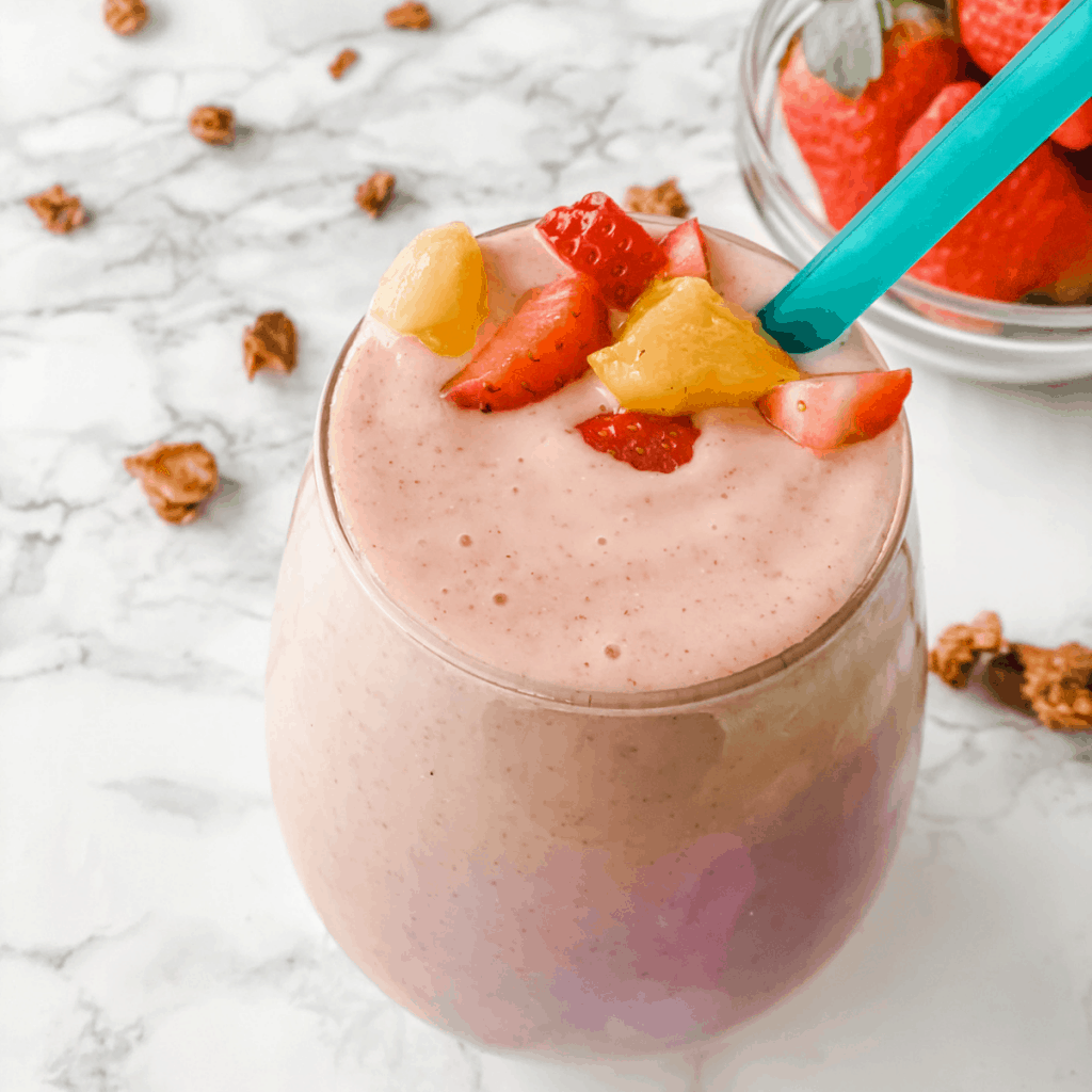 Strawberry Mango Smoothie - Organize Yourself Skinny