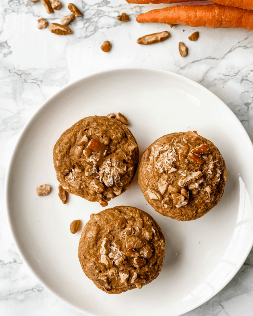 carrot muffins on a plate