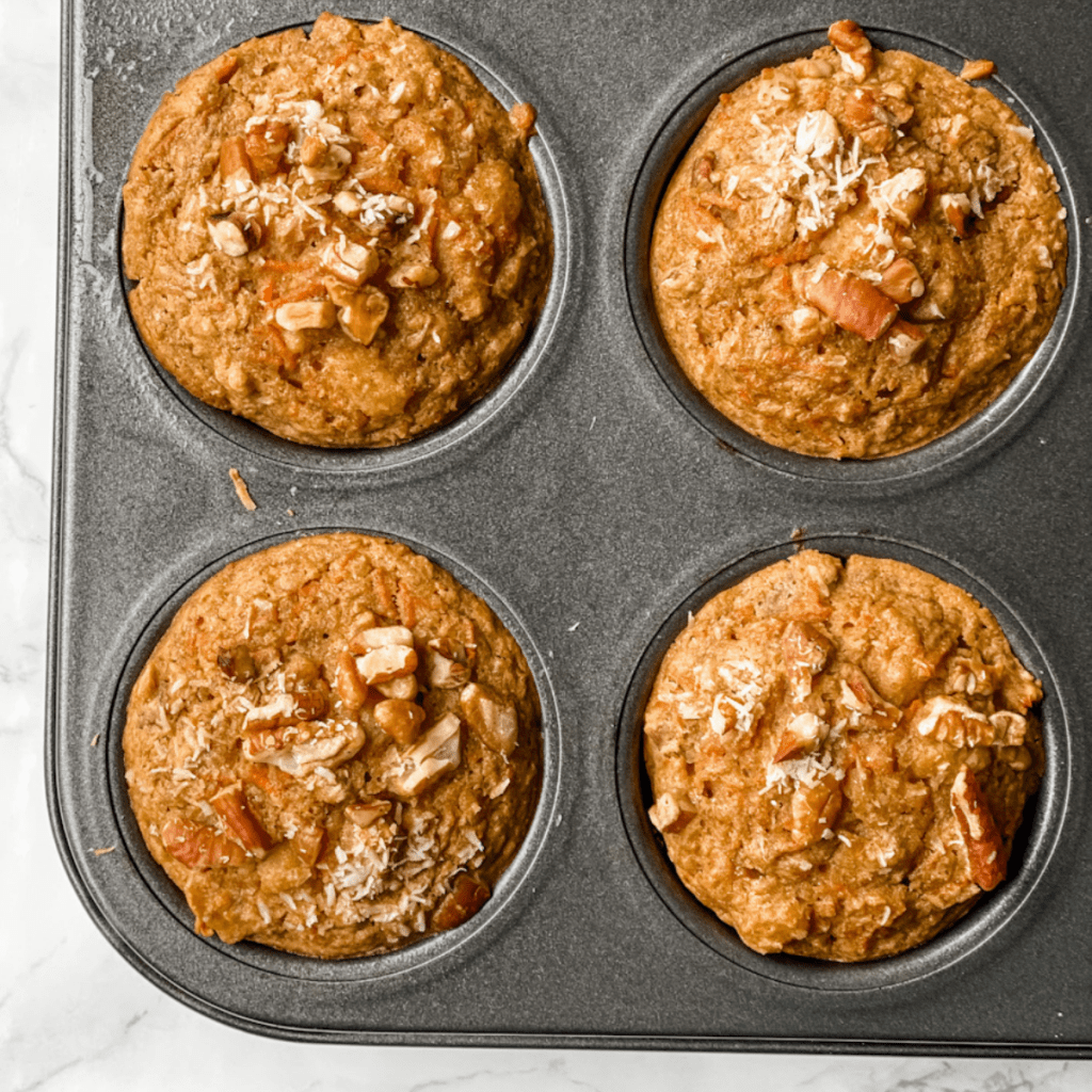 Healthy Carrot Cake Muffins