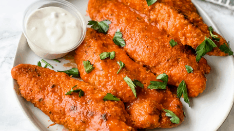 Healthy Baked Buffalo Chicken Tenders