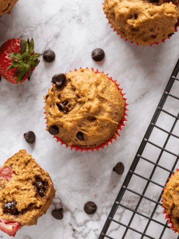 Strawberry Chocolate Chip Muffins