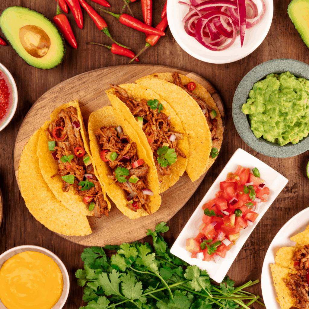 Ingredients for taco bar ideas