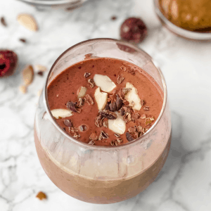chocolate cherry Smoothie with almond butter recipe