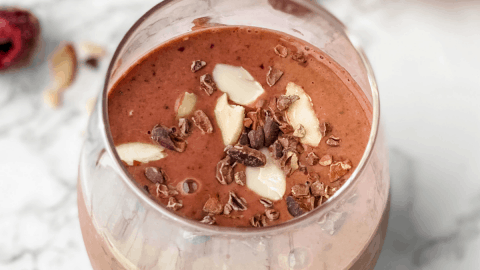 chocolate cherry Smoothie with almond butter recipe