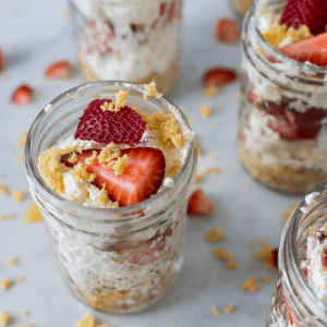 no-bake strawberry cheesecake