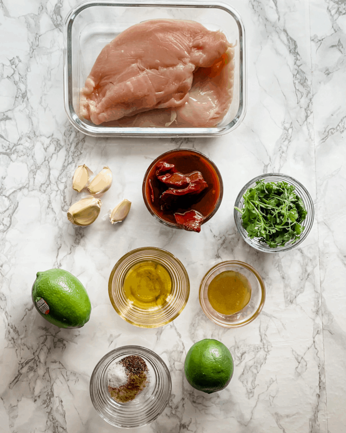 ingredients to make chipotle grilled chicken.