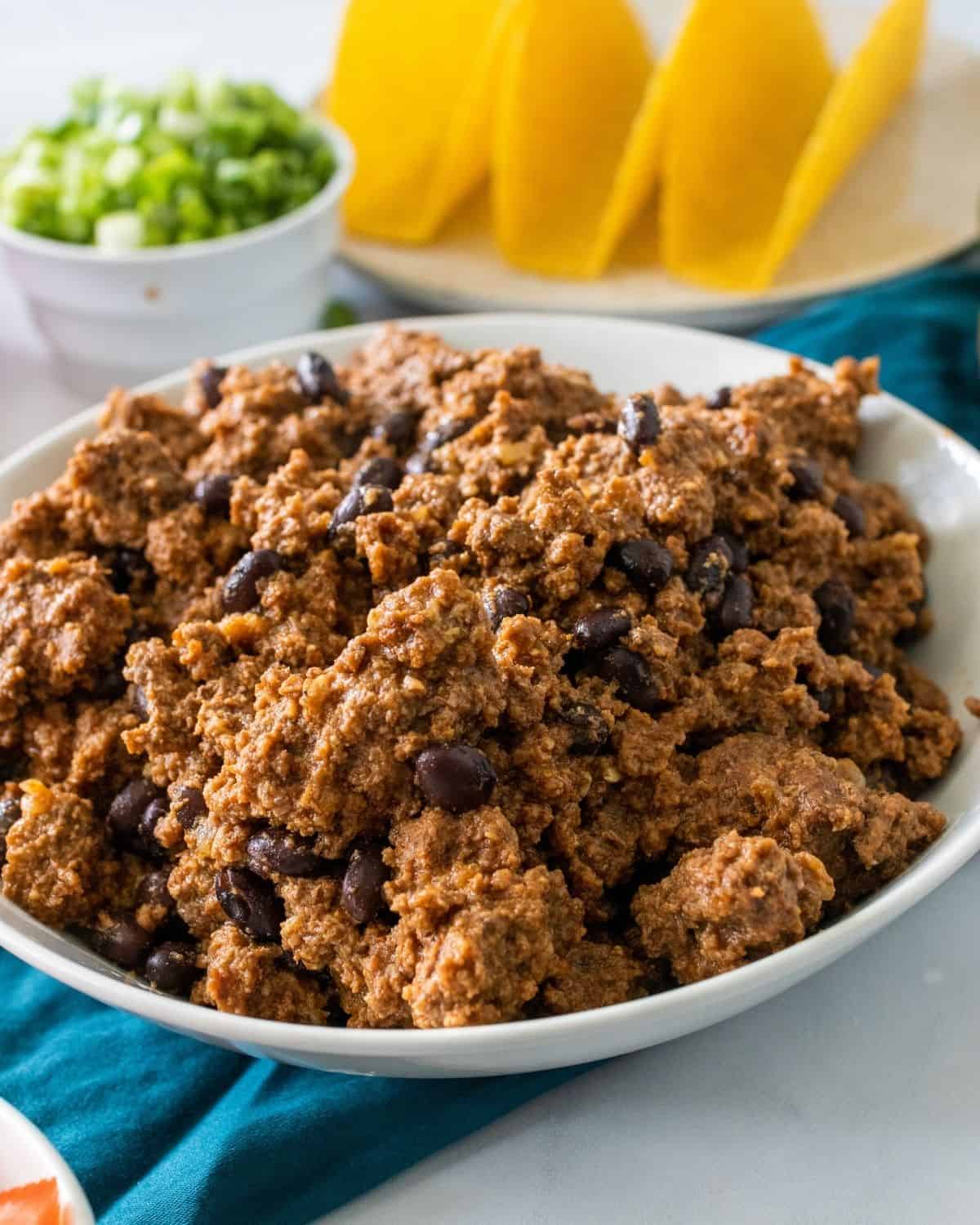 taco meat on a plate