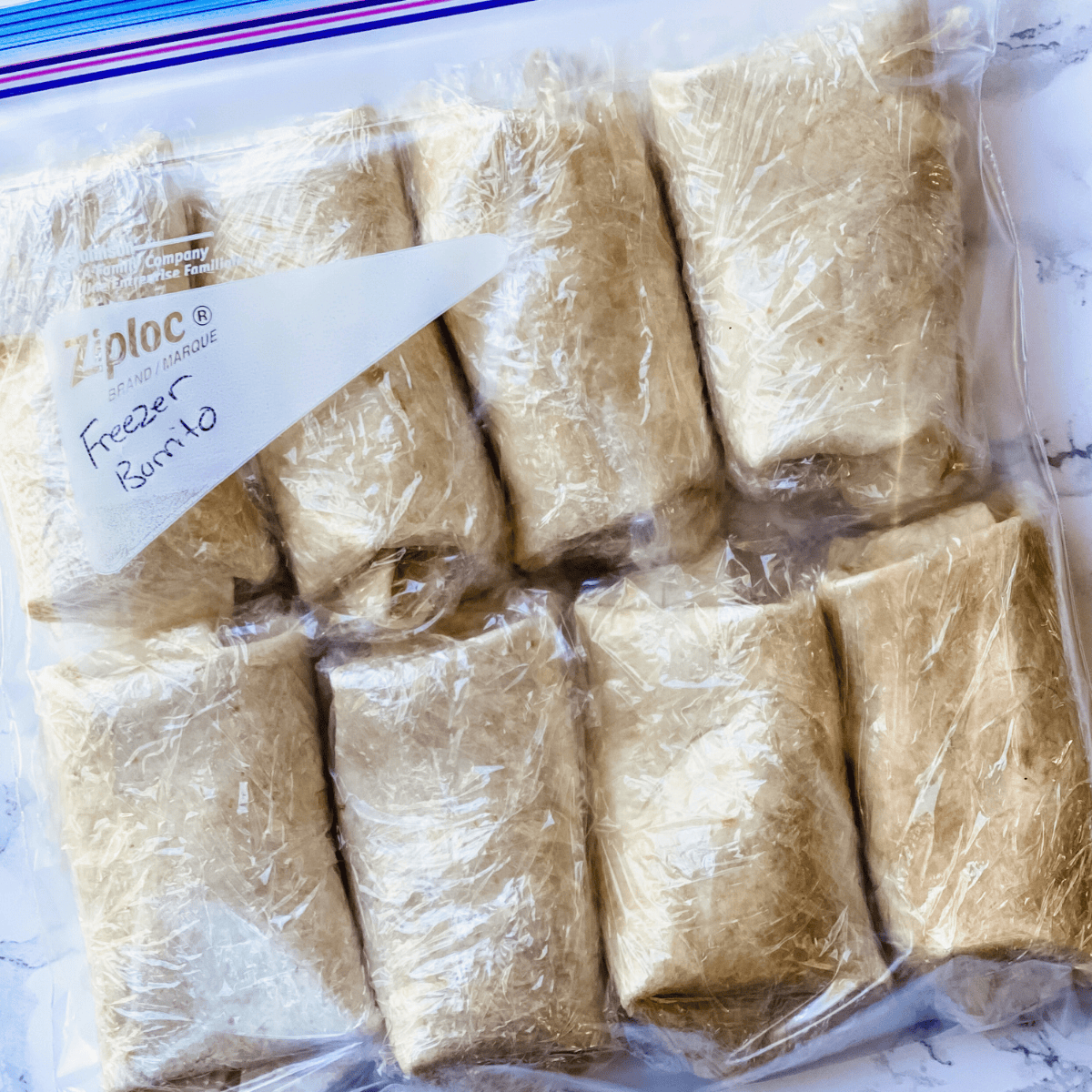 burritos in a freezer bag