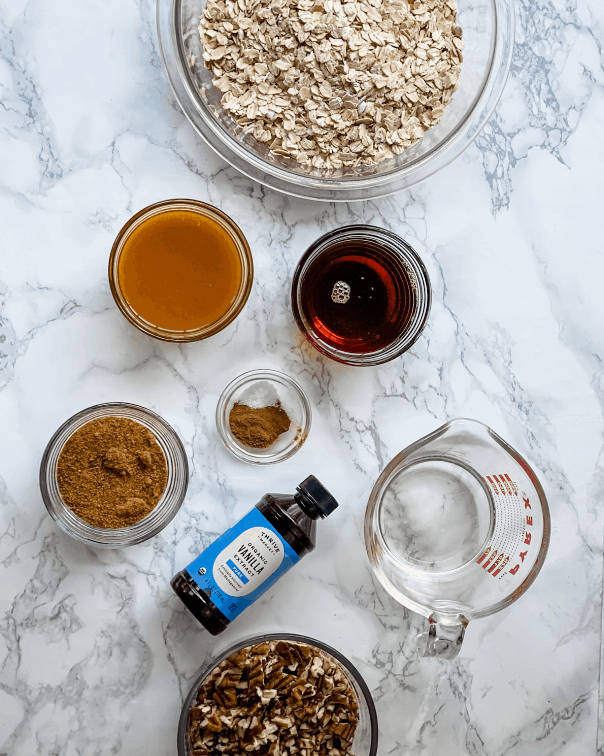 ingredients to make homemade pumpkin spice granola